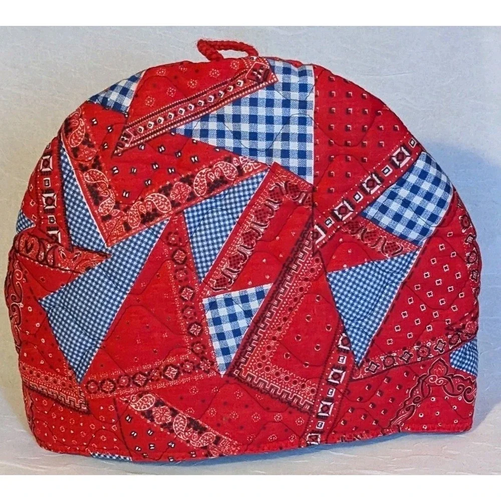 Retro Quilted Toaster Covers Appliance 70s Fabric Cottage Core Vtg Cute Set Of 4